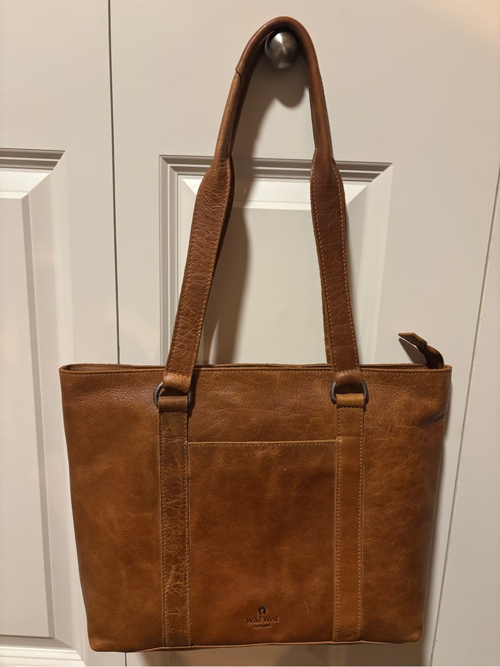 Wild West Like New Tan Leather Tote